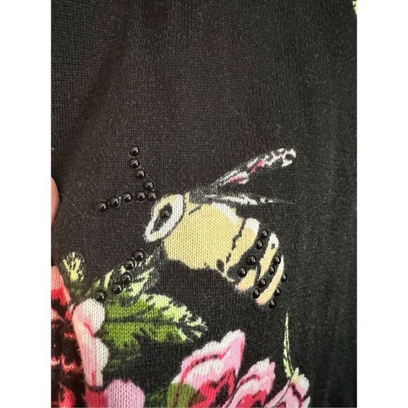 INC International Concepts Floral and Bee Sweater - Picture 3 of 6